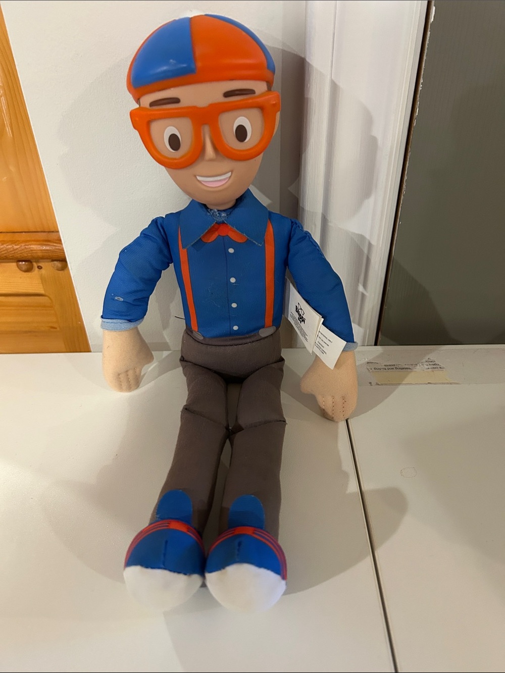 Blippi Plush Talking Doll in Blue and Orange - Kids Soft Toy
